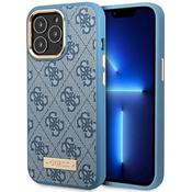 Guess GUHMP14LU4GPRB iPhone 14 Pro 6.1 blue hard case 4G Logo Plate MagSafe (GUHMP14LU4GPRB)