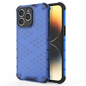 Hurtel Honeycomb ovitek za iPhone 14 Pro, hibridni, moder