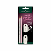 FABER CASTELL Set dve grafitne olovke Sparkle Polyblister + rezac +gumica beli