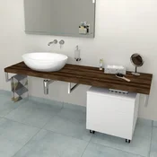 SAPHO AVICE Temna Dub Deska pod Umyvadlo 160x50cm, 5cm, Eleganten in Trpežen Design
