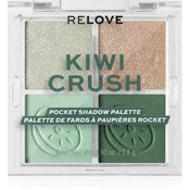 Revolution Relove Pocket Palette paleta senčil za oči odtenek Kiwi Crush 4x0.72 g