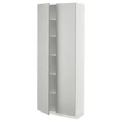 METOD Visoki element s policama, bela/Havstorp svetlosiva, 80x37x200 cm