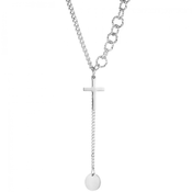 Ogrlica Circle Cross - Srebrna KP24090