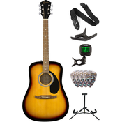 Fender Squier FA-125 Dreadnought Acoustic WN Sunburst Deluxe SET