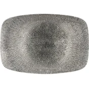 CHURCHILL Raku Quartz Black plitev krožnik, pravokoten, dolžina: 344 mm (6 kos)