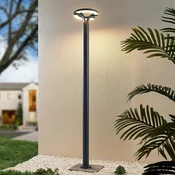 Lindby LED zunanja svetilka Keily, krog, antracit, kovina - Sodobni - temno siva (RAL 7016)