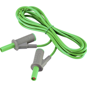 VOLTCRAFT Visokofleksibilni varnostni merilni kabel [lamelni vtič 4 mm-lamelni vtič 4 mm] 2 m zelene barve MSB-501 10 A