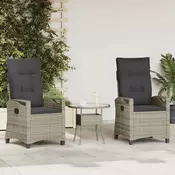 Vrtna stolica 2 pcs Svijetlo siva i tamno siva 56 x 60 x 112 cm