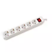 VALUE Produžni kabel, 6 utičnica, s prekidačem, 10 m, bijeli 19.99.1087-10