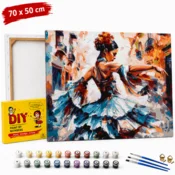ERS Slika po številkah z okvirjem Dama v plesu 50x70 cm