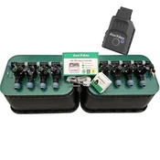 Komplet Rain Bird z 8 postajami: razdelilnik s kompresorjem, TM2, RSDBex, LNK, 2 vrtini, PE 32