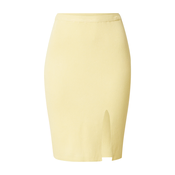 Womens ribbed skirt soft yellow