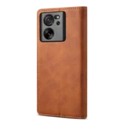 LENUO Usnjen preklopni ovitek za Xiaomi 13T/ 13T Pro rjava