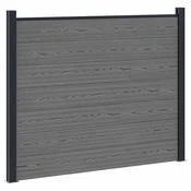 Panel ograde WPC i aluminij Siva