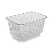 Pladenj (PP) kvadraten prozoren 186 x 133 mm 1500 ml [50 kos]
