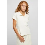 Womens towel polo shirt light white