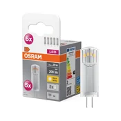 KOMPLET 5x LED sijalica PIN G4/1,8W/12V 2700K - Osram