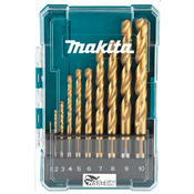 MAKITA 10-delni set HSS-TiN svedrov za kovino 1-10mm D-72849