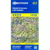 Tabacco Wandern Dolimiti di Auronzo 1:25000