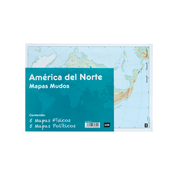 Grupo PAKET 10 MUTE MAPS JE FIZIČNA POLITIKA SEVERNE AMERIKE, (20837216)