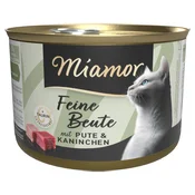 Miamor Mačja hrana Feine Beute - puran in zajec - 185 g