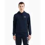 EA7 za moške. 7M000569_AF13512 Bombažna kapuca z zadrgo Logo Series navy (3XL), Priložnostno, Šport, Večnamenski šp