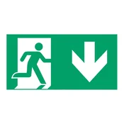 B-Safety Znak za izhod v sili tipa A za C-LUX Standard - bela, zelena - Plastika