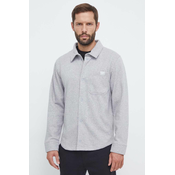 Košulja Reebok Classic za muškarce, boja: siva, regular, s klasicnim ovratnikom