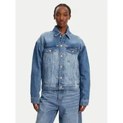 Just Cavalli Jeans jakna 78PAS4O3 Modra Regular Fit