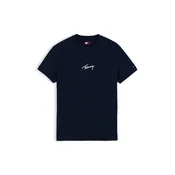 Tommy Jeans Majica SIGNATURE PLAY marine/off-bela