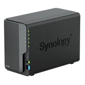 Synology DS225+, Tower, 2-bays 3.5 SATA HDD/SSD, CPU Inte Celeron J4125 4-core (4-thread) 2.0 GHz, burst up to 2.7 GHz, 2 GB DDR4 non-ECC (expandable up to 6 GB), 1xRJ-45 1GbE LAN, 1xRJ-45 2.5 GbE LAN, 2xUSB 3.2 Gen 1, 1.3 kg, 3yr warranty