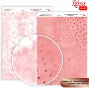 Papirji za scrapbooking Hearts A4 - copper hearts 1