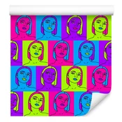 Pop art portreti tapeta za dnevno sobo in spalnico 50x1000 cm