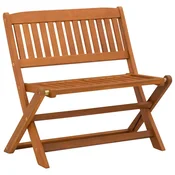 Vidaxl Otroška klop Rjava 61 x 38 x 57 cm Trdna Eukaliptusova Les