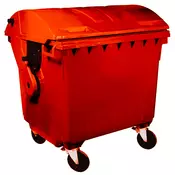 Plasticni kontejner 1100l sa polukružnim poklopcem crvena 3020-11