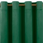 Curtain VILA color bottle green style classic golden gold metal eyelets velvet 135x225 HOMEDE