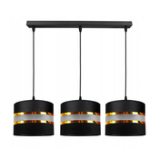 Luster na kablu CORAL 3xE27/60W/230V crni