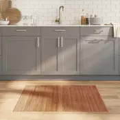 Tepih pravokutni smedi 80 x 100 cm od bambusa