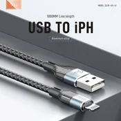 Kabel KONFULON Joko DL40 3A/ 120W/ USB na iPhone Lightning sivi 1m