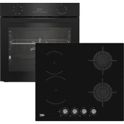 Beko BBSE17350BD Ugradni set, Rerna, Kombinovana ugradna ploca, Staklokeramicka, Crna