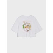 Sinsay - Pamucna oversize majica s printom Pusheen the Cat - belo