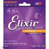 ELIXIR strune za akustično kitaro NANOWEB Acoustic (012/53)