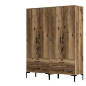 Hanah Home HANAH HOME Kumsal TT - Walnut garderobna omara, (20869684)