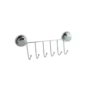 Zidni civiluk sa 6 kukica na vakum Ventouses 38x14,5x5,5cm
