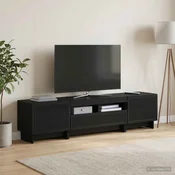 5-delna LED TV omarica Črna Inženirski les