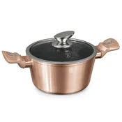 Kozica z marmorno površino in stekleno pokrovko Metallic Line Rose Gold 20cm 55673