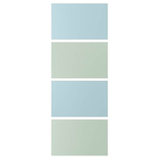 MEHAMN 4 panela za okvir kliznih vrata, svetloplava/svetlozelena, 75x201 cm