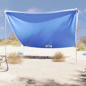 shumee Nadstrešek za plažo s sidrišči iz peska modra 304x300 cm