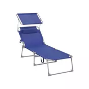 Songmics Ležalnik 210x73x35 cm Modra