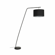 Črna stoječa svetilka s tekstilnim senčilom (višina 220 cm) Martine – White Label